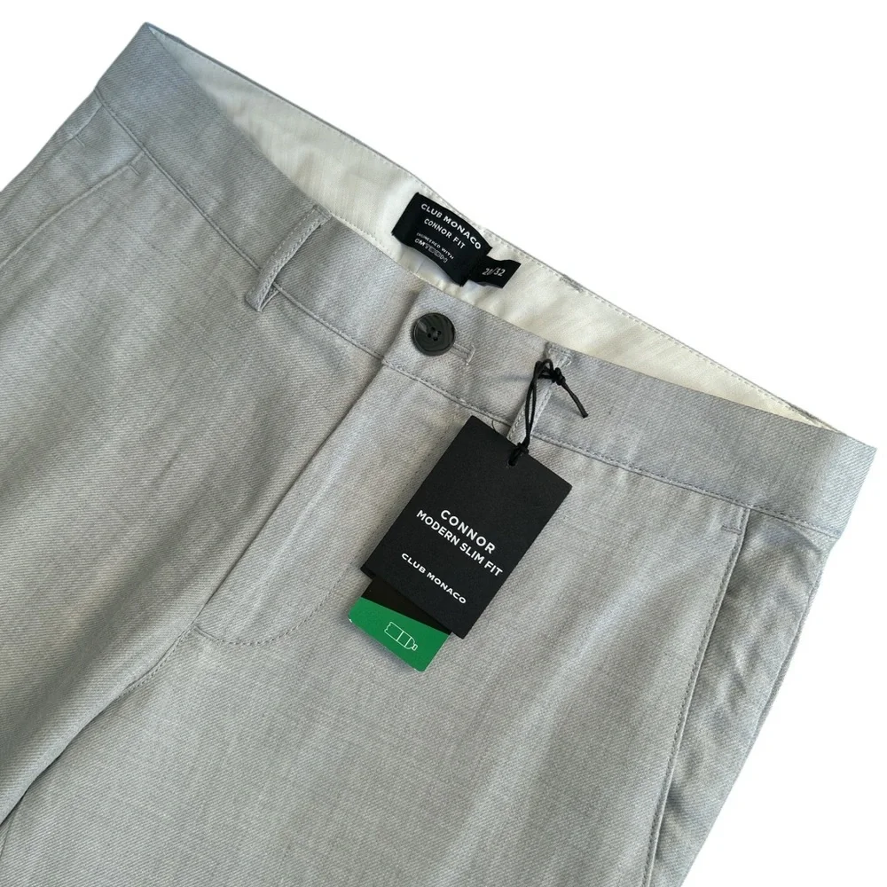 CLUB MONACO LINEN CONNOR CHINOS GREY